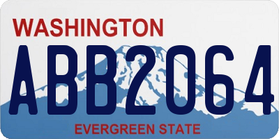 WA license plate ABB2064