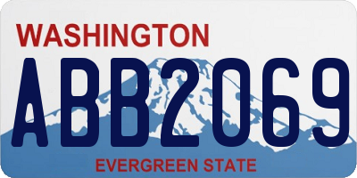 WA license plate ABB2069