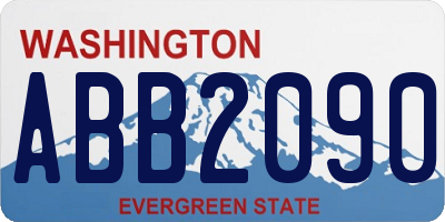WA license plate ABB2090