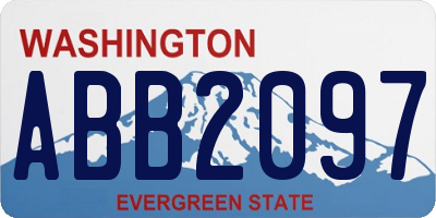 WA license plate ABB2097