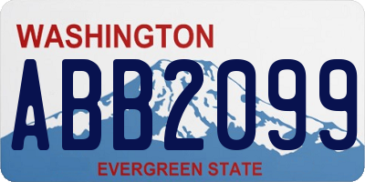 WA license plate ABB2099