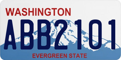 WA license plate ABB2101