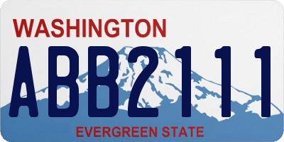 WA license plate ABB2111