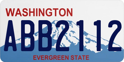 WA license plate ABB2112
