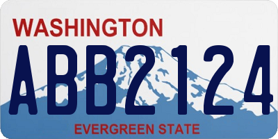 WA license plate ABB2124