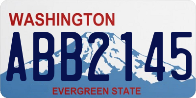 WA license plate ABB2145