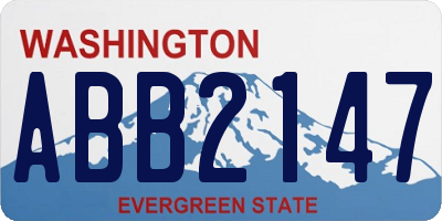WA license plate ABB2147