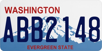 WA license plate ABB2148