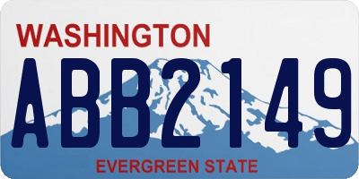 WA license plate ABB2149