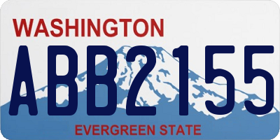 WA license plate ABB2155