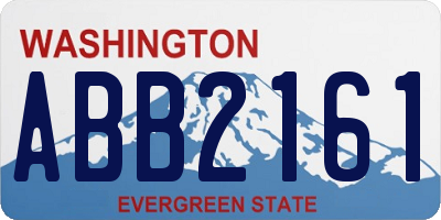 WA license plate ABB2161