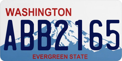 WA license plate ABB2165