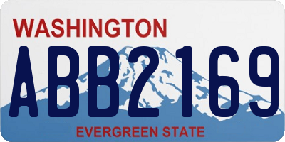 WA license plate ABB2169