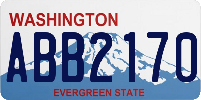WA license plate ABB2170