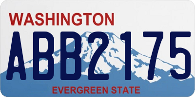 WA license plate ABB2175