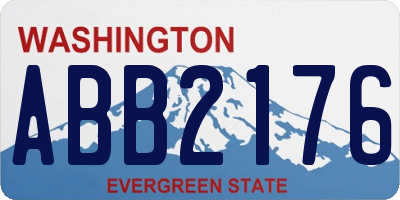 WA license plate ABB2176
