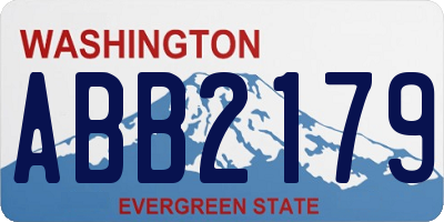 WA license plate ABB2179