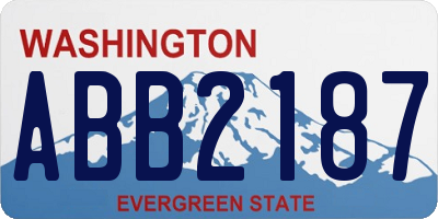 WA license plate ABB2187
