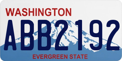 WA license plate ABB2192