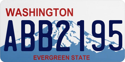 WA license plate ABB2195