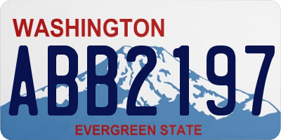 WA license plate ABB2197