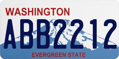 WA license plate ABB2212
