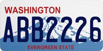 WA license plate ABB2226