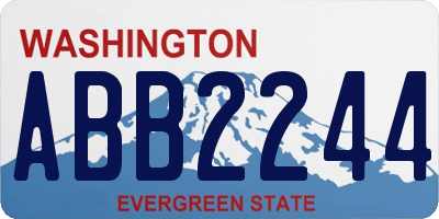 WA license plate ABB2244