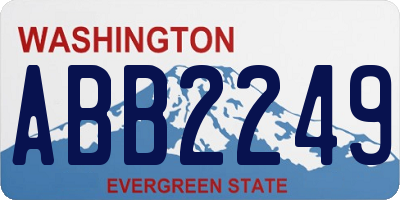 WA license plate ABB2249