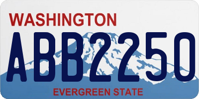 WA license plate ABB2250