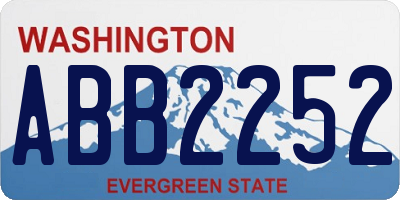 WA license plate ABB2252