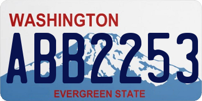 WA license plate ABB2253