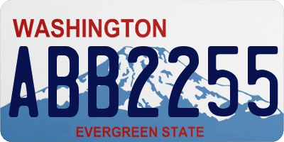 WA license plate ABB2255