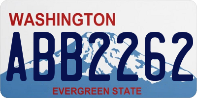 WA license plate ABB2262