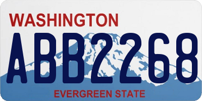 WA license plate ABB2268