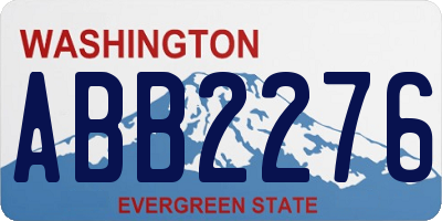 WA license plate ABB2276
