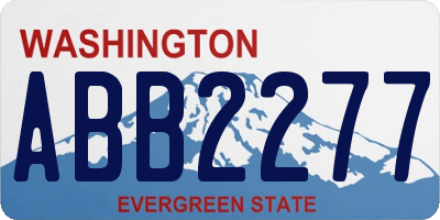 WA license plate ABB2277