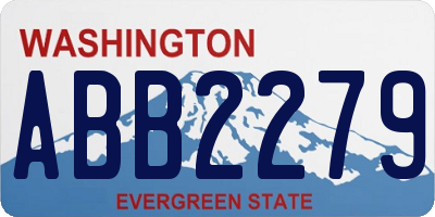 WA license plate ABB2279