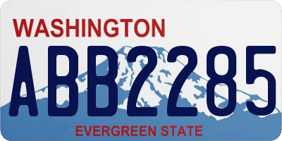 WA license plate ABB2285