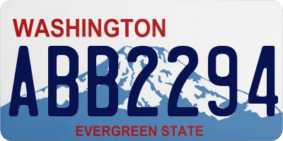 WA license plate ABB2294