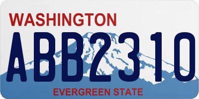 WA license plate ABB2310