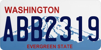 WA license plate ABB2319