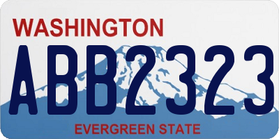 WA license plate ABB2323