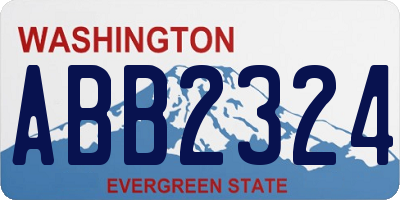 WA license plate ABB2324