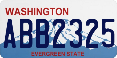 WA license plate ABB2325