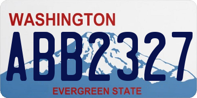 WA license plate ABB2327