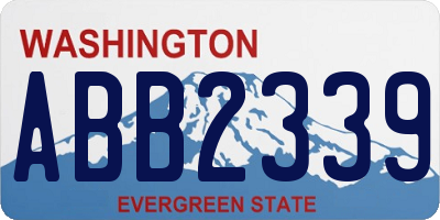 WA license plate ABB2339