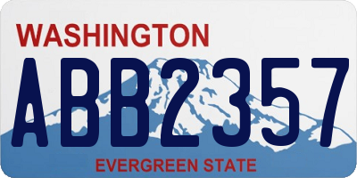 WA license plate ABB2357