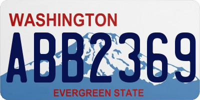 WA license plate ABB2369