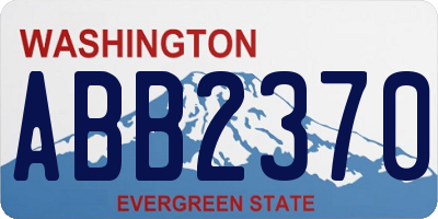 WA license plate ABB2370